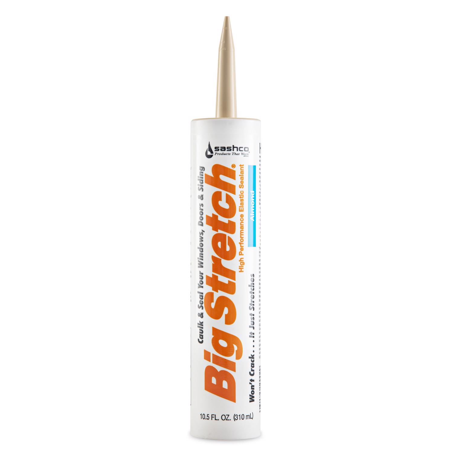 Sashco Big Stretch Almond Elastomeric Acrylic Latex Door/Siding/ Window Caulk 10.5 oz - Mycitystee