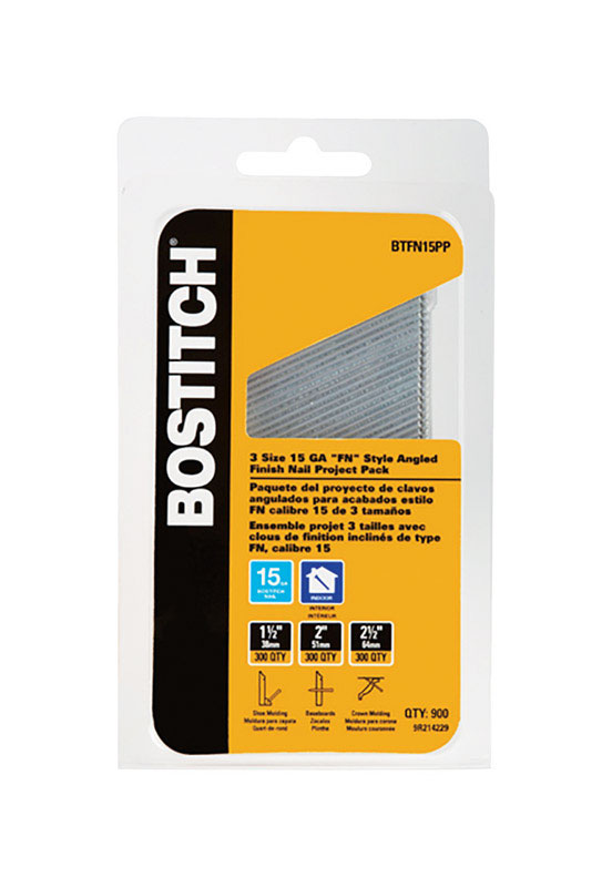 Bostitch 15 Ga. Angled Strip Brite Finish Nails 900 pk - Mycitystee