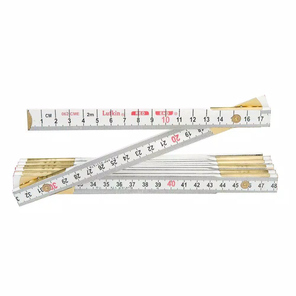 Lufkin 6 ft. x 5/8 in. Metric and English Wood Ruler Red End and#8211; XDC Depot - Mycitystee