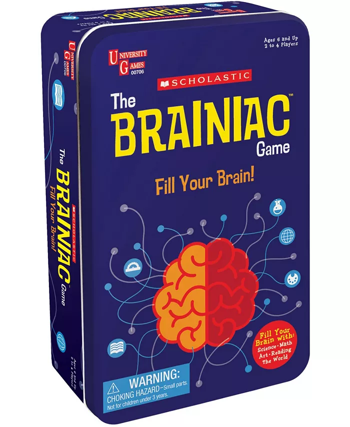 University Games Scholastic - The Brainiac Game Tin - Mycitystee
