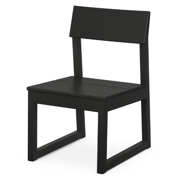 POLYWOOD EDGE Dining Side Chair in Black - Mycitystee