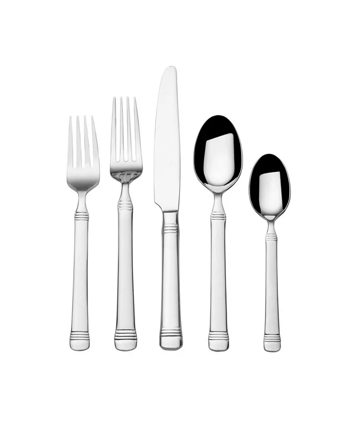 Fitz and Floyd Everyday Bistro Band 20 Pieces Flatware Set - Mycitystee