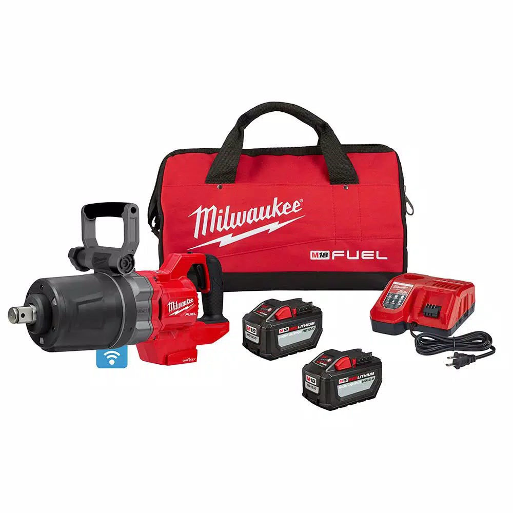 Milwaukee M18 FUEL 18-Volt Lithium-Ion Brushless Cordless 1 in. Impact Wrench with D-Handle Kit with Two 12.0 Ah Batteries and#8211; XDC Depot - Mycitystee