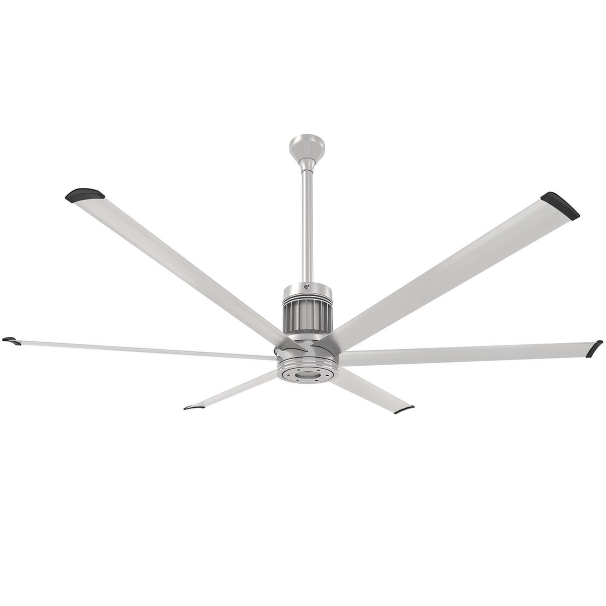 84-Inch i6 Ceiling Fan Universal Mount W/24-Inch Ext Tube and LED Brushed Silver by Big Ass Fans - Mycitystee