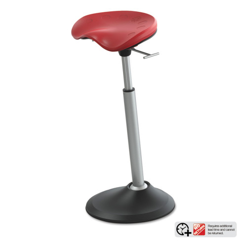 Safco Active Mobis II Seat by Focal Upright， Backless， Supports Up to 300 lb， Red Seat， Black Base (FFS2000RD) - Mycitystee