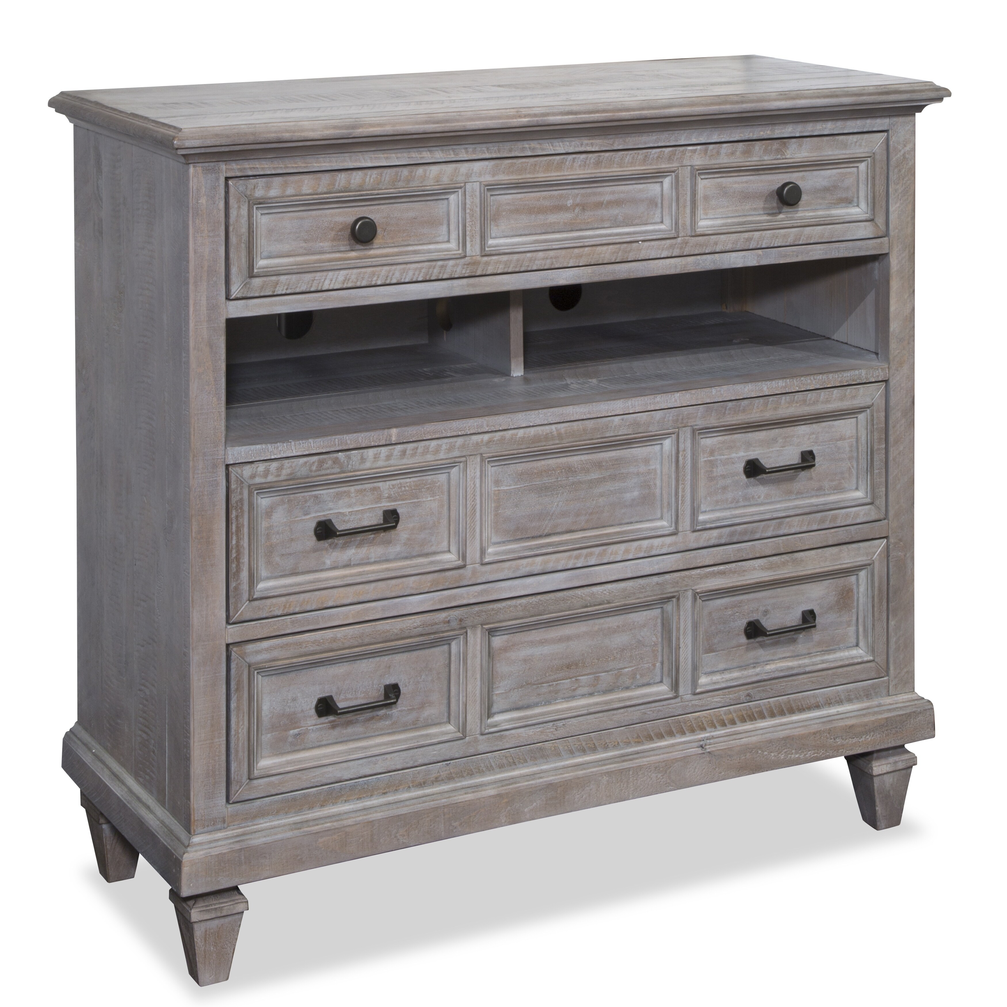 Lancaster Traditional Dovetail Grey Media Chest - - 17177150 - Mycitystee