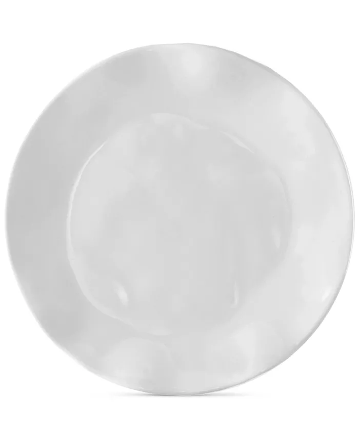Q Squared Ruffle White Melamine Salad Plate， Set Of 4 - Mycitystee
