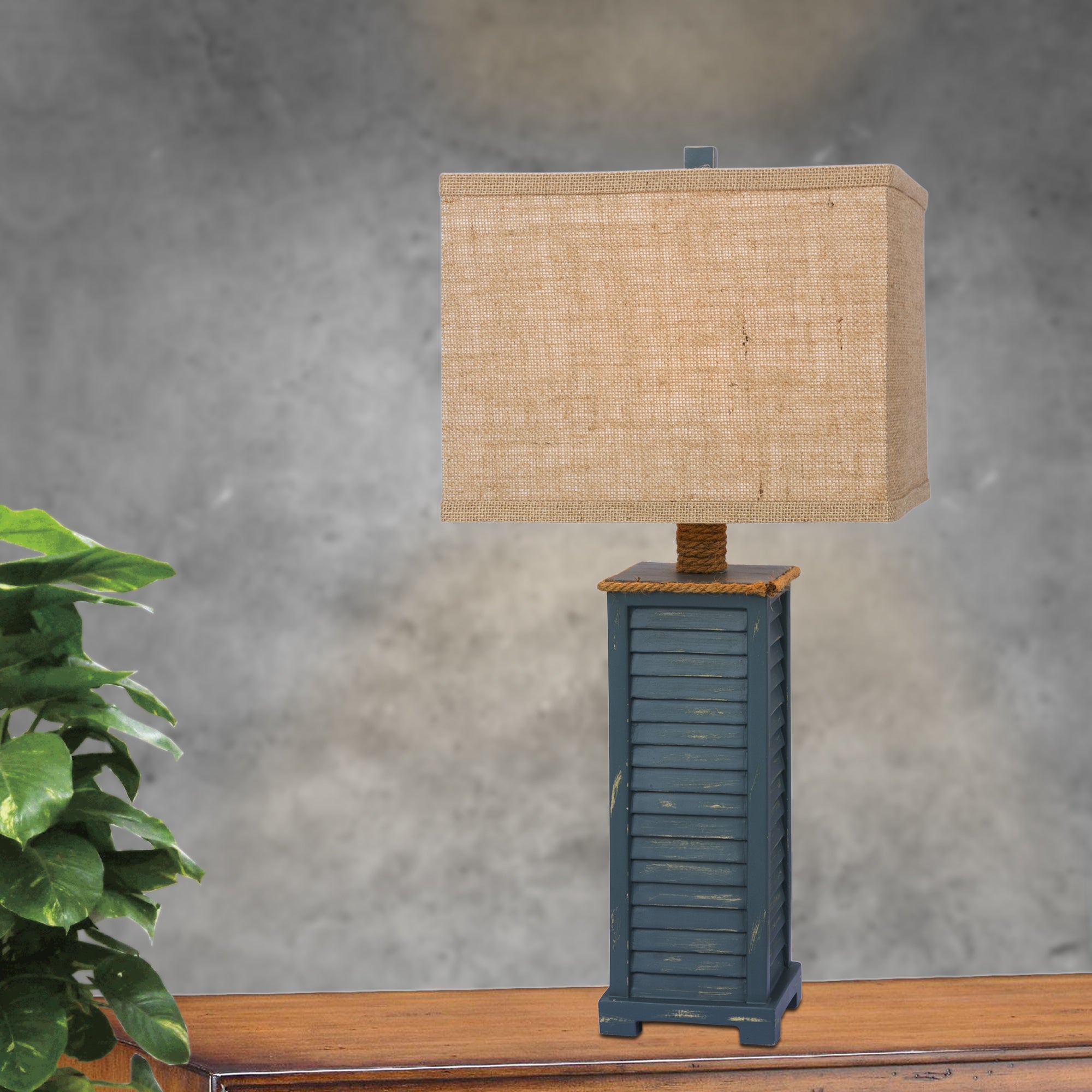 Fangio Lighting's 25.5 in. Resin Table Lamp in an Antique Blue Finish - Mycitystee
