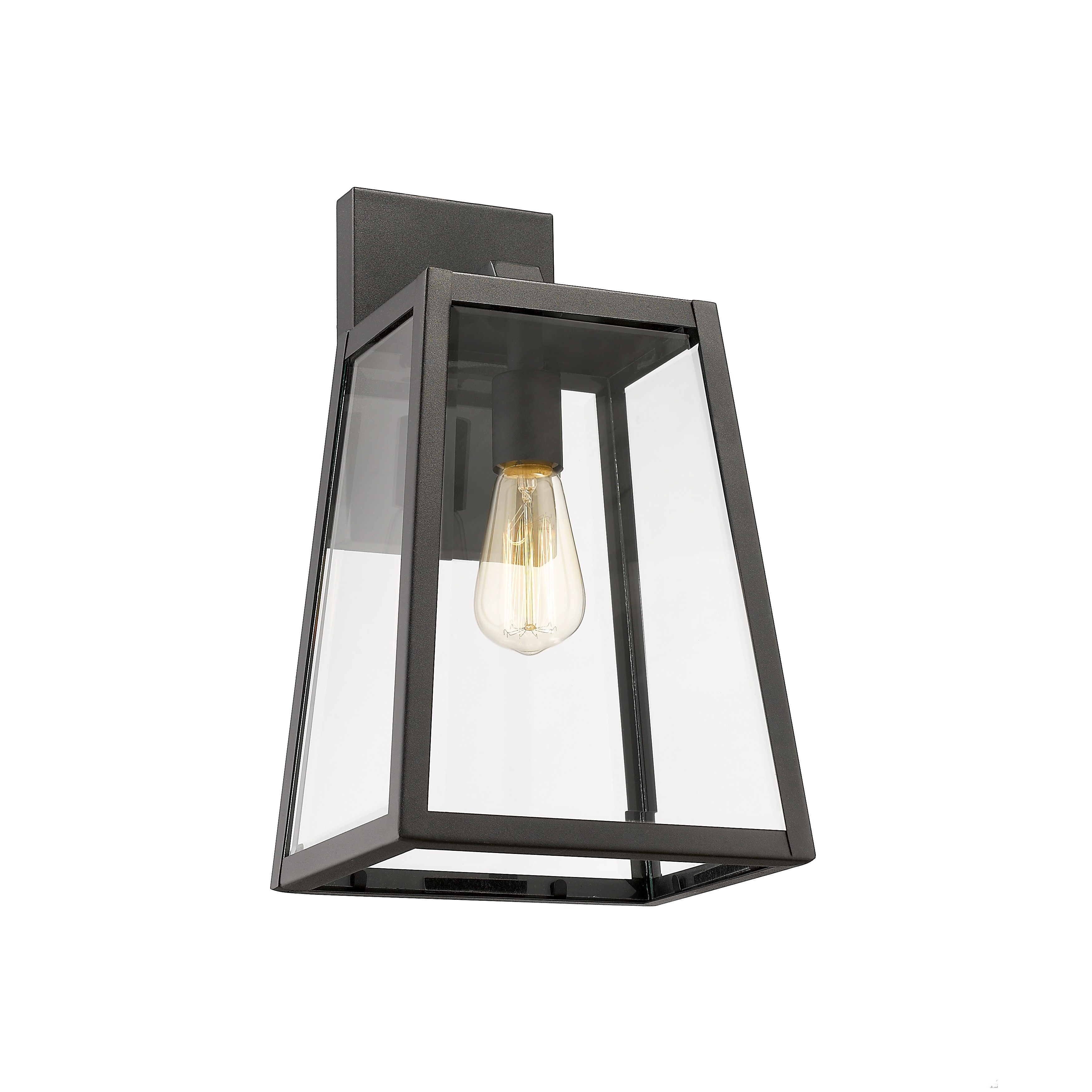 Chloe 1-light Textured Black Outdoor Wall Light Shopping - The Best Deals on Outdoor Wall Lanterns | 28993230 - Mycitystee