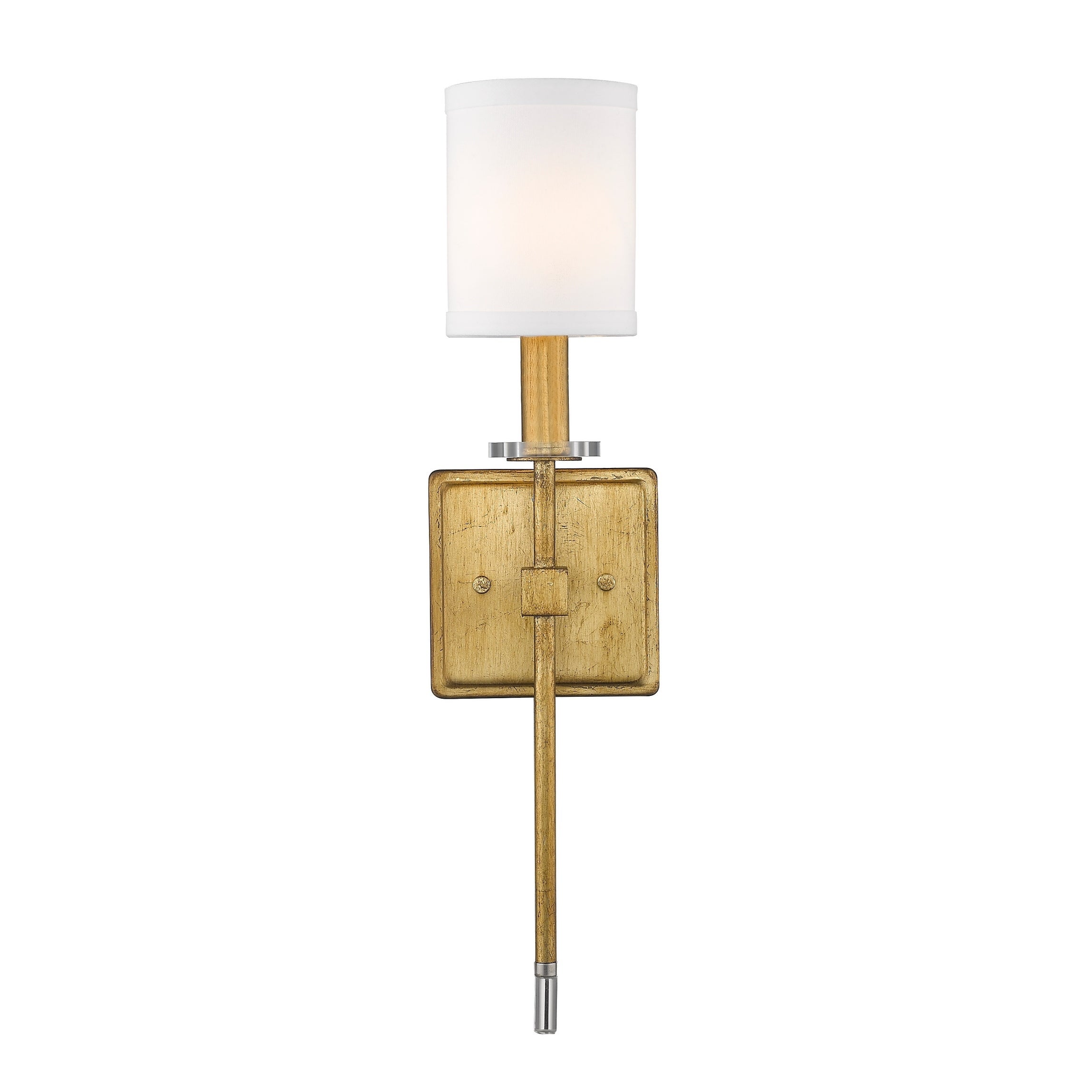 Dressy Glam 1-Light Wall Sconce with Modern Shade in Antique Gold - Mycitystee