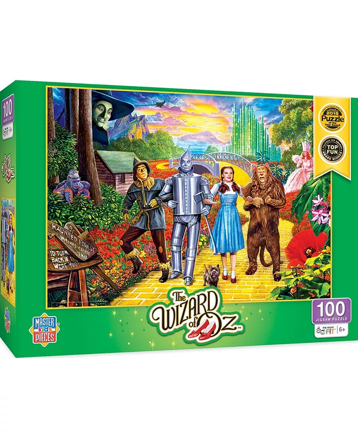 MasterPieces Puzzles Wizard of Oz - Right Fit 100 Piece Kids Jigsaw Puzzle - Mycitystee