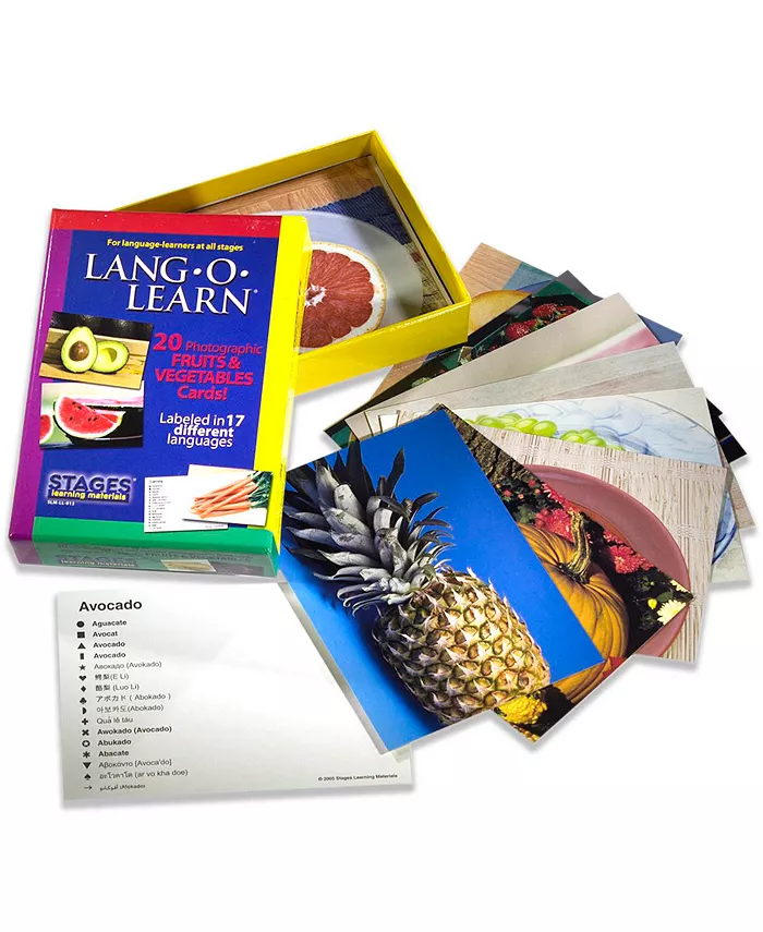 Stages Learning Materials Lang-O-Learn ESL Vocabulary Cards Flashcards， Fruits and Vegetables - Mycitystee