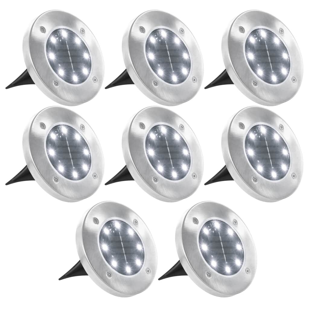 Solar Ground Lights 8 pcs LED Lights White - Mycitystee