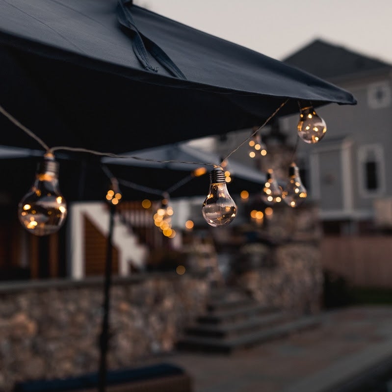 Early Edison Solar Powered LED Patio Bulb String Lights - 2 Pack - 2 Pack - Mycitystee