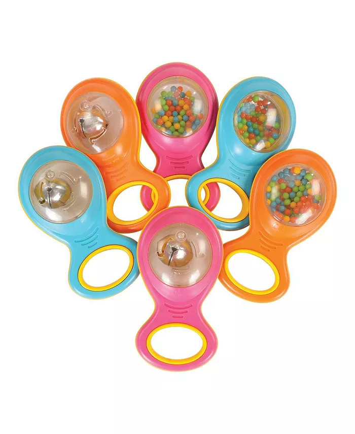 Edushape Baby Beads and Bell Shakers  - Set of 6 - Mycitystee