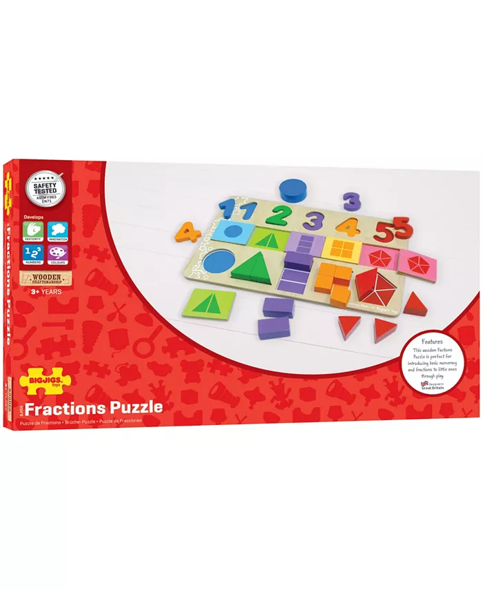 Bigjigs Toys Wooden My First Fractions Puzzle - Mycitystee