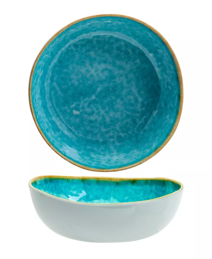 Cosy Trendy Laguna Azzurro Melamine Unbreakable Salad Bowl， Set of 6 - Mycitystee
