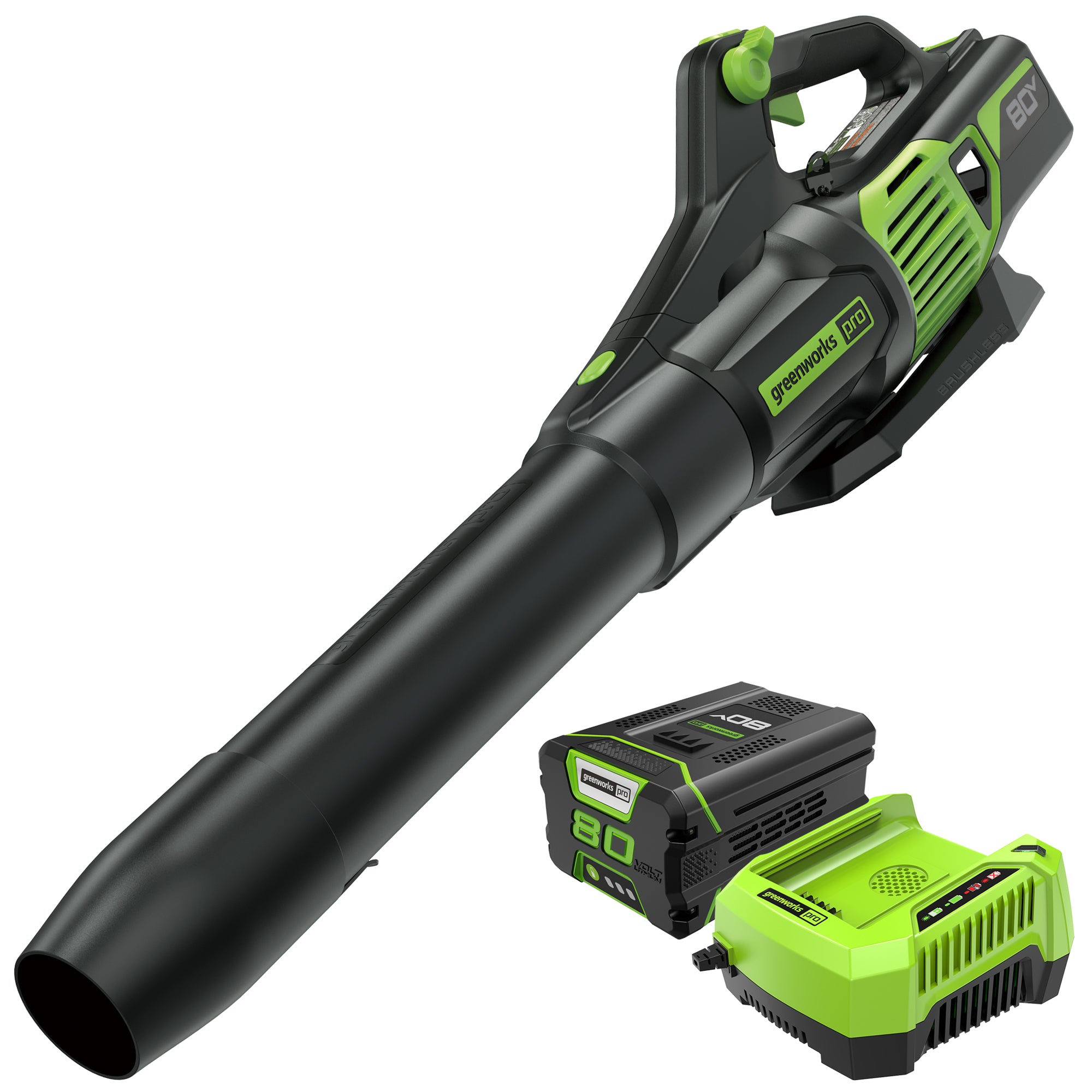 80V 730 CFM Cordless Battery Leaf Blower w/ 2.5Ah Battery  Rapid Char - Mycitystee