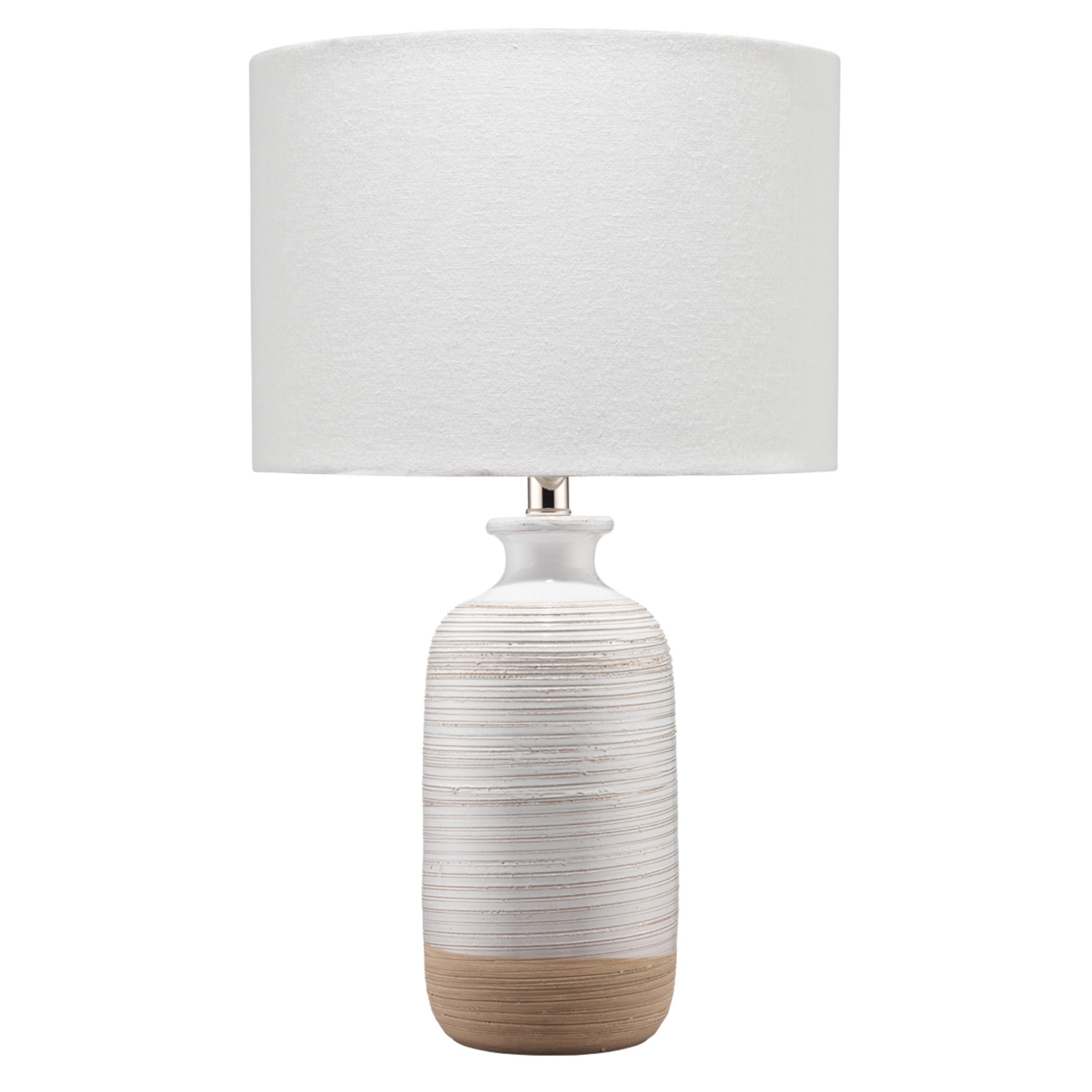 Alden Décor Braxton Ceramic Table Lamp， White - Mycitystee
