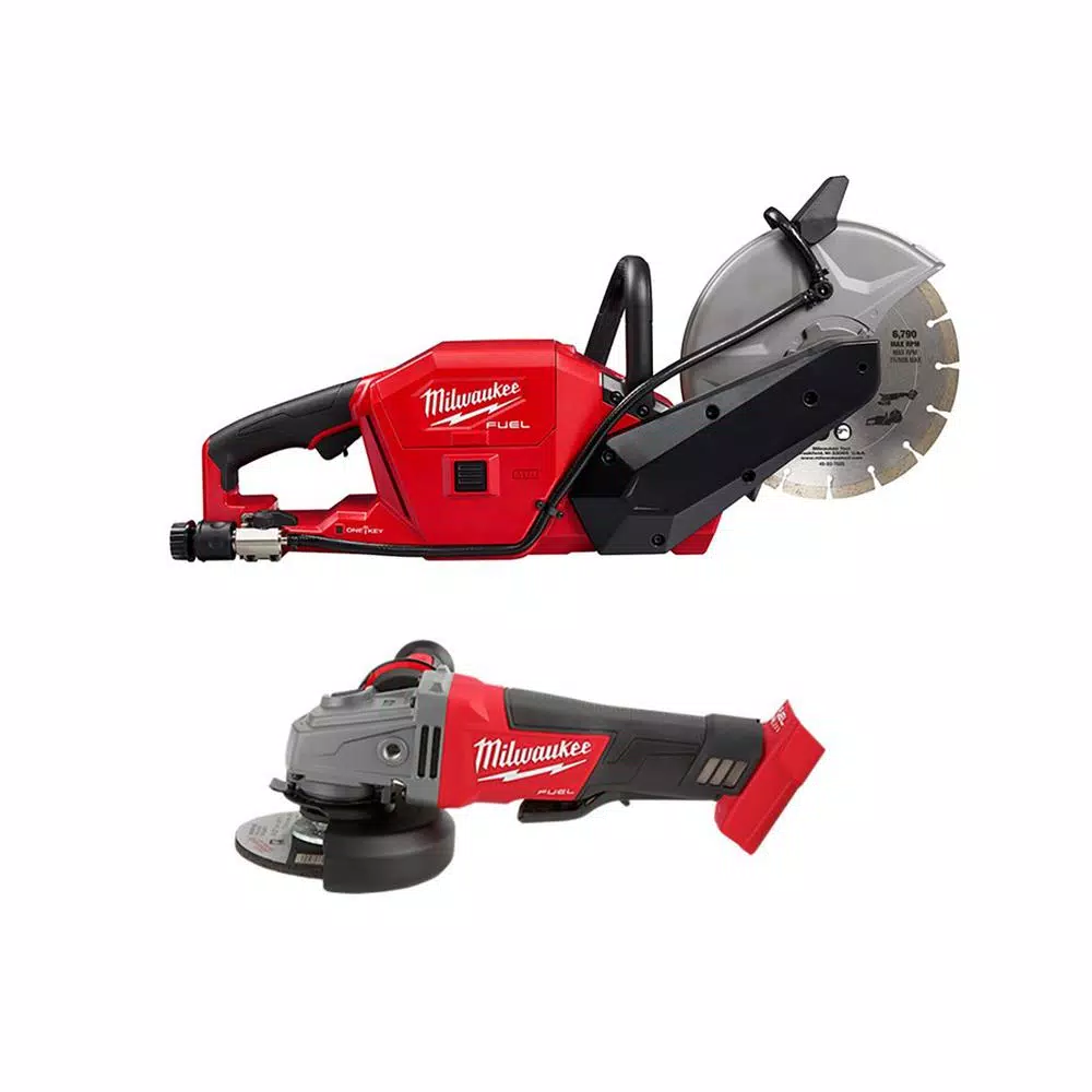 Milwaukee M18 FUEL 18-Volt Lithium-Ion Brushless 9 in. Cordless Cut Off Saw and 4-1/2 in. Grinder with Paddle Switch (2-Tool) and#8211; XDC Depot - Mycitystee