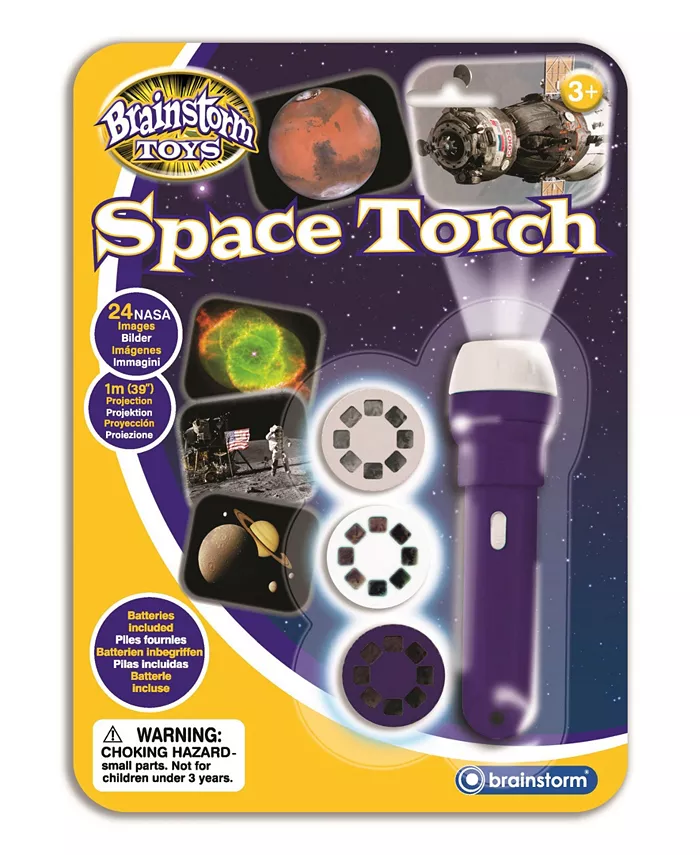 Redbox Brainstorm Toys Space Flashlight and Projector with 24 NASA Images - STEM Toy - Mycitystee