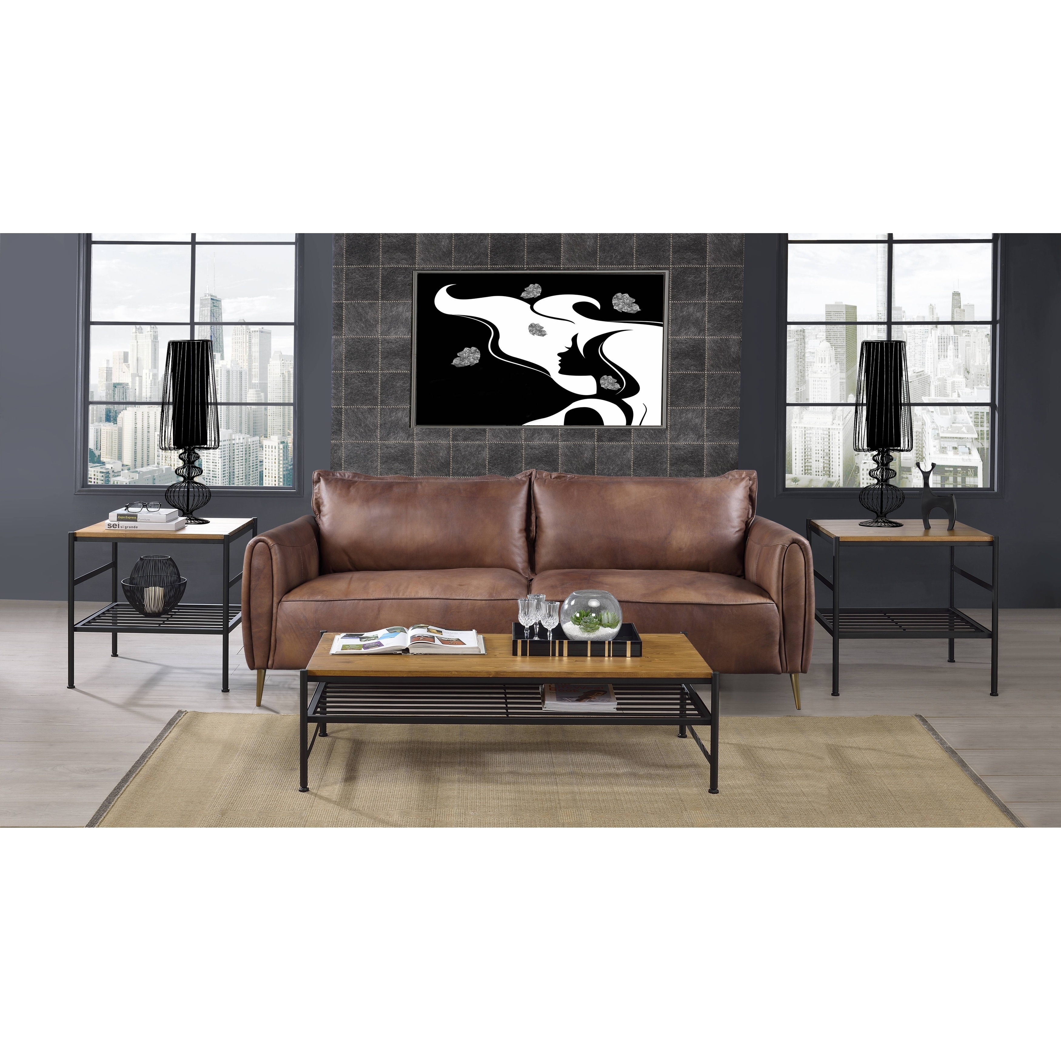 ACME Kande Coffee Table in Oak and Black - Mycitystee