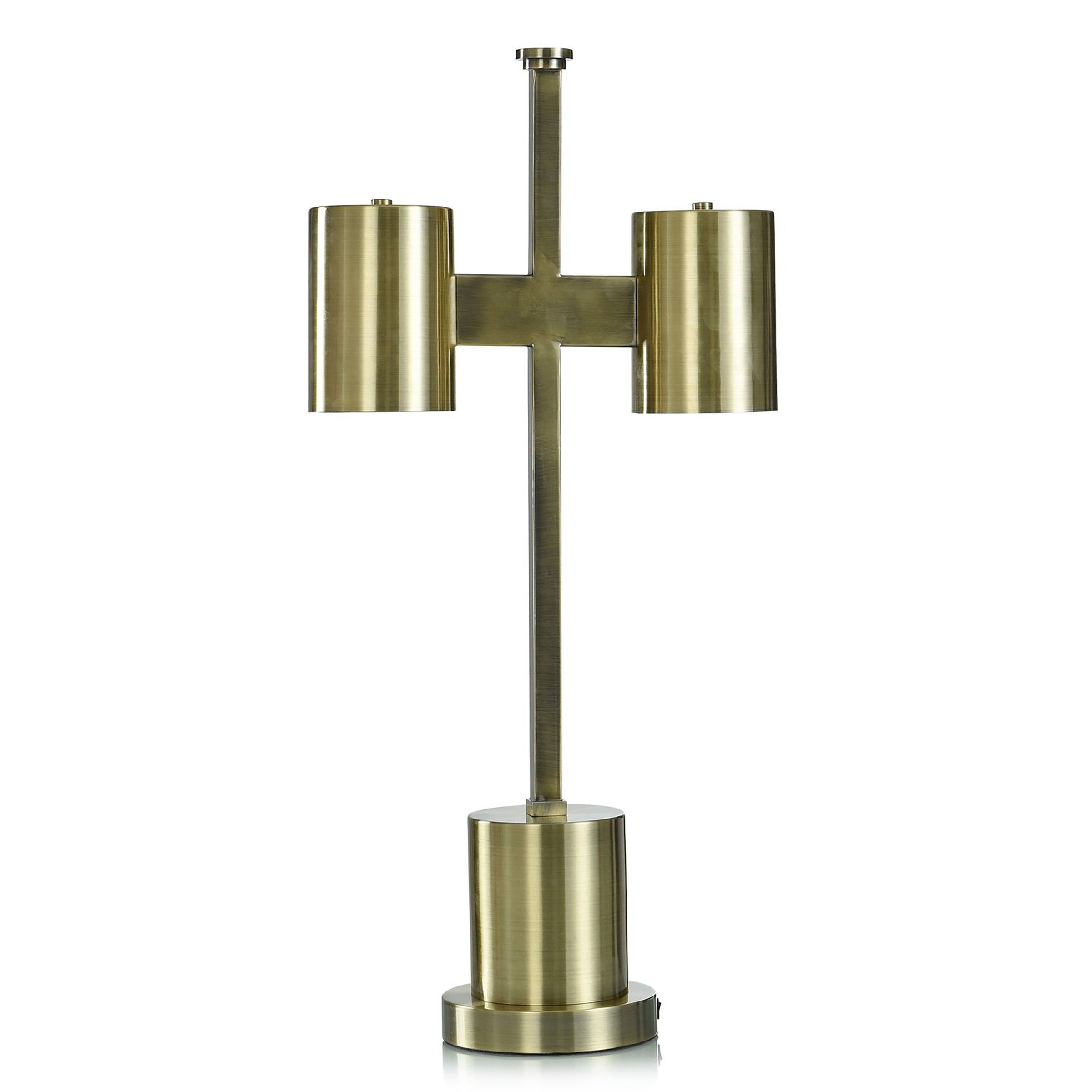 Cais Table Lamp - Brass Finish On Metal Body - Metal Shade - 25.5