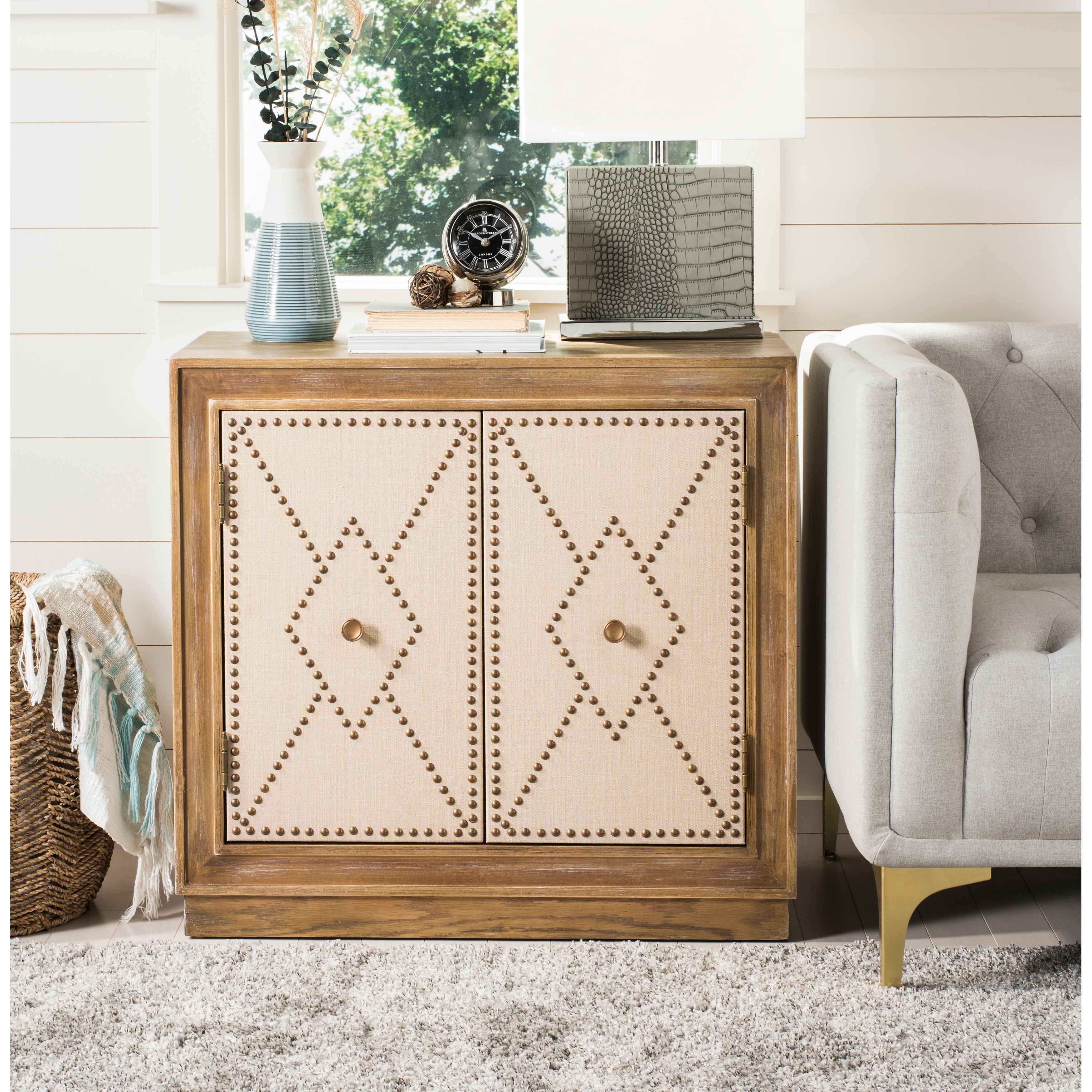 SAFAVIEH Erin 2-Door Oak Storage Chest - - 19484437 - Mycitystee