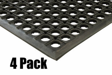 (4) Erie Tools 3x5 Rubber Drainage Floor Mat 36