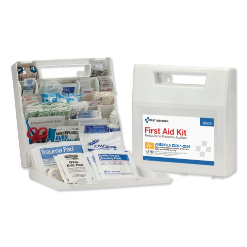 First Aid Only ANSI Class A+ First Aid Kit for 50 People， 183 Pieces， Plastic Case (90639) - Mycitystee