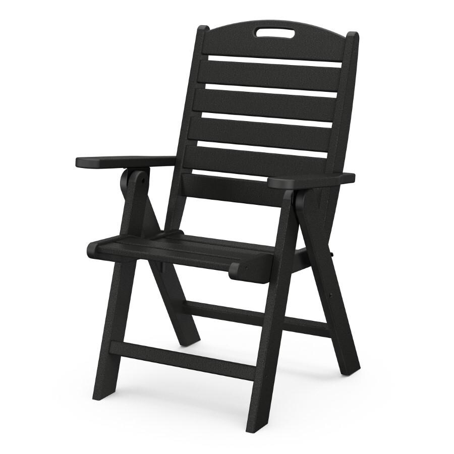 POLYWOOD Nautical Highback Chair in Black - Mycitystee
