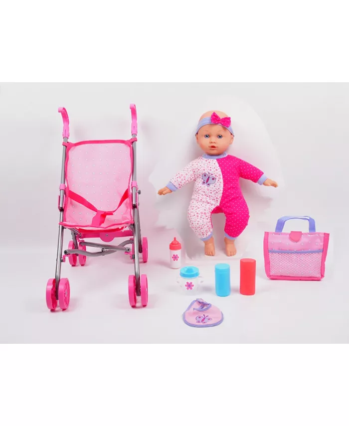 Redbox Gi Go Toy Dream Collection 14 Inches Baby Doll With Stroller Set - Mycitystee