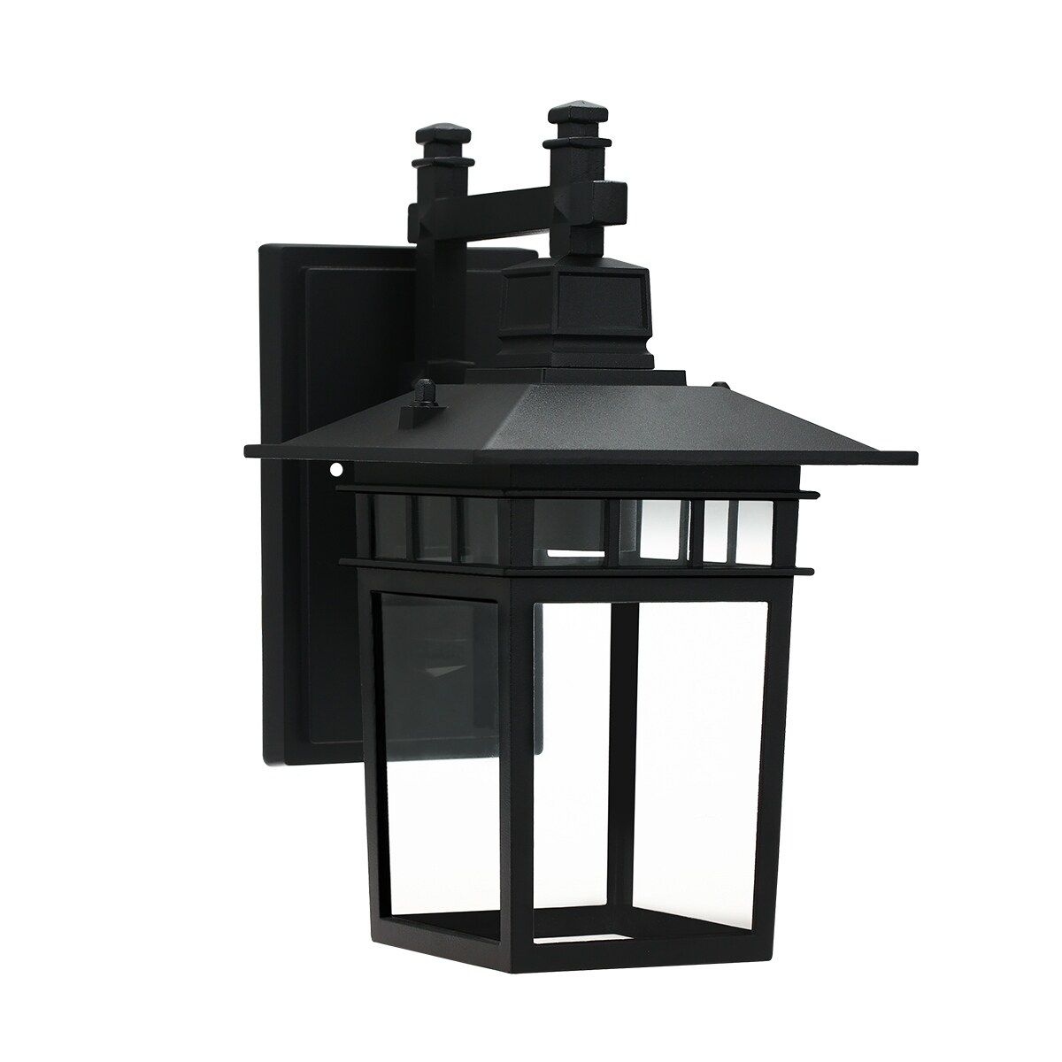 1-Light Black Outdoor Wall Lantern Sconce with Clear Glass - 10.83 in. Shopping - The Best Deals on Outdoor Wall Lanterns | 41728228 - Mycitystee