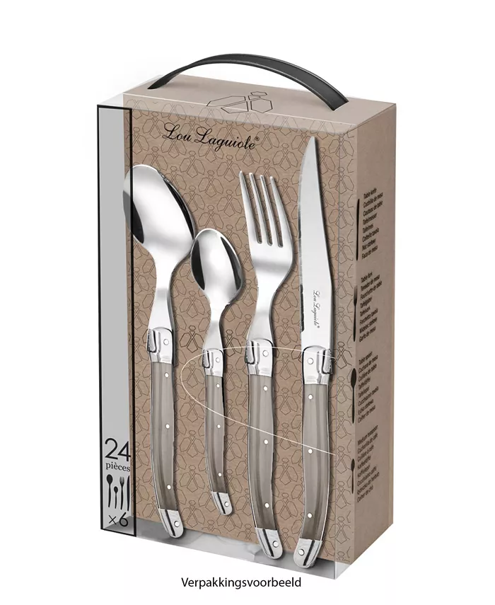 Lou Laguiole Tradition 24 Pieces Flatware Set - Mycitystee