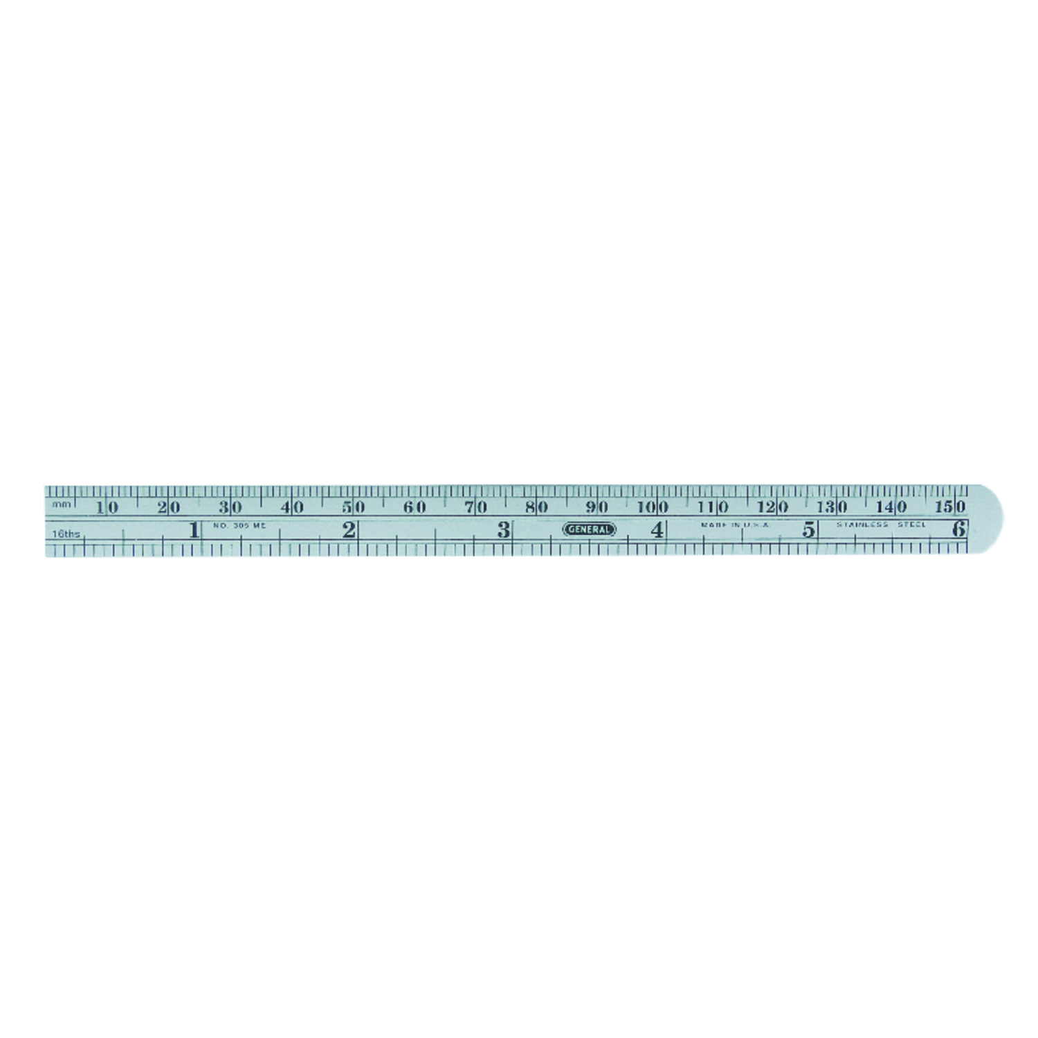 General 6 in. L X 1/2 in. W Stainless Steel Precision Pocket Rule Metric - Mycitystee