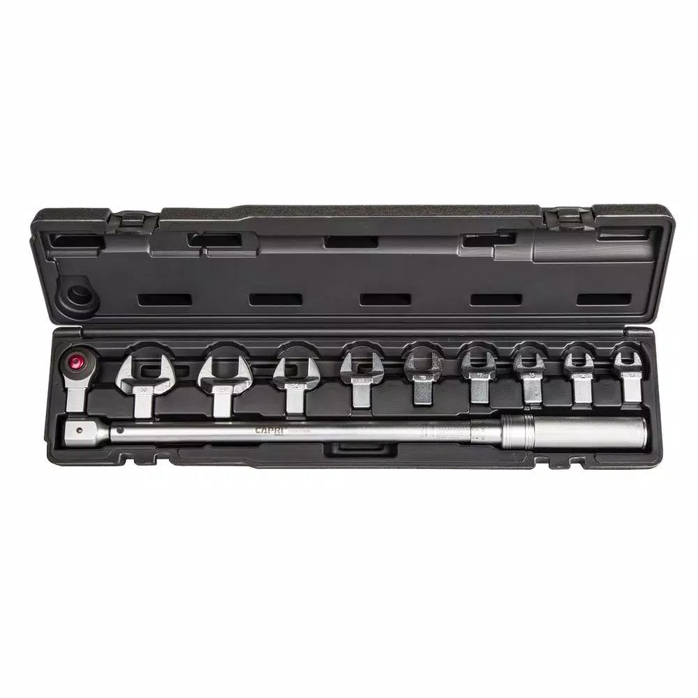 Capri Tools Capri Tools 30-250 ft. lbs. Interchangeable Torque Wrench and Heads Set， 14 mm x 18 mm Drive， 11-Piece and#8211; XDC Depot - Mycitystee