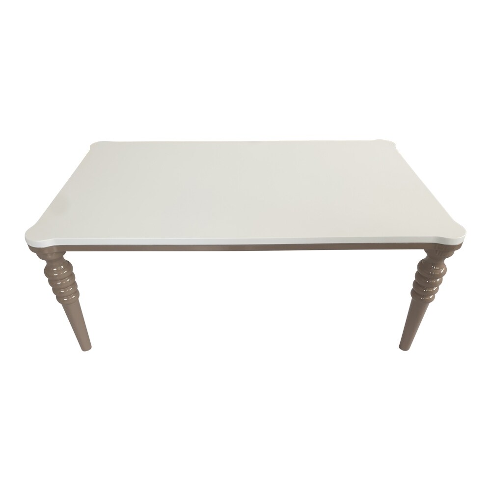 SavaHome Modern Coffee Table， Cappucino/Cream - Mycitystee