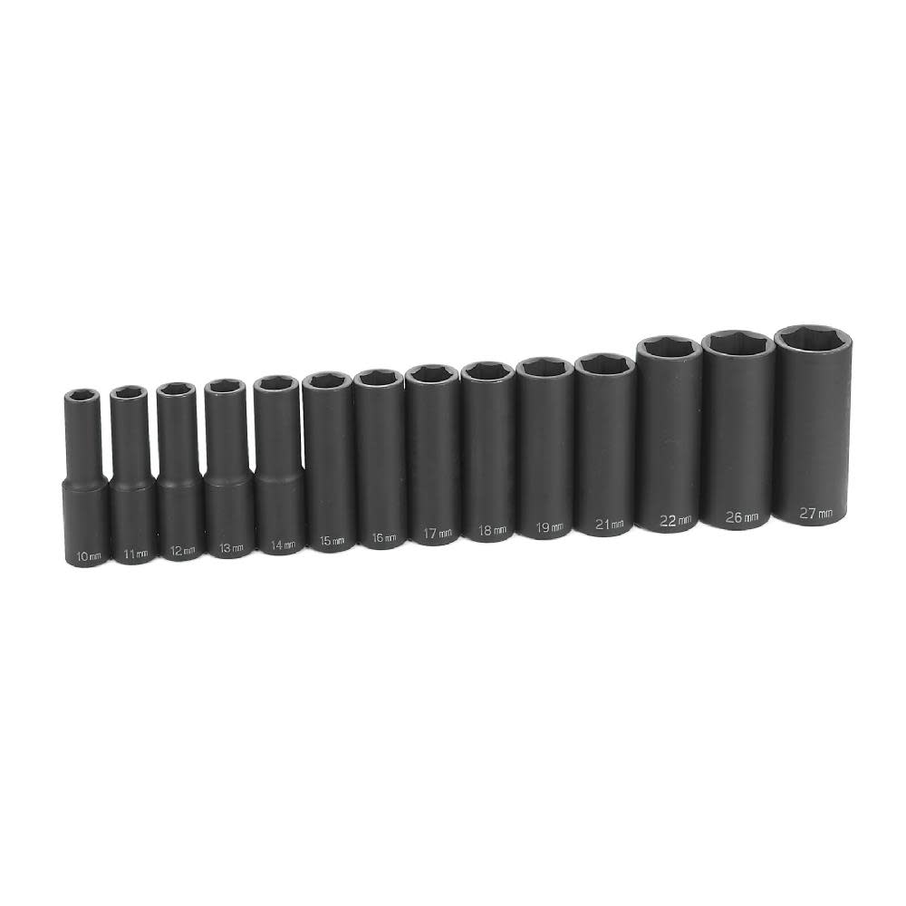 Metric Socket Set 3/8 Drive Deep 10pc - Mycitystee