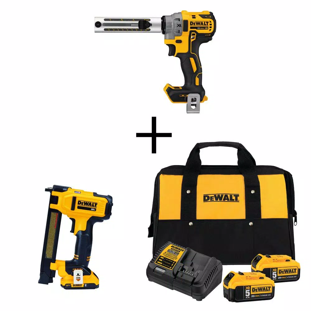 DEWALT 20-Volt MAX XR Cordless Brushless Cable Stripper with Stapler， (2) 20-Volt 5.0Ah Batteries and (1) 20-Volt 2.0Ah Battery and#8211; XDC Depot - Mycitystee