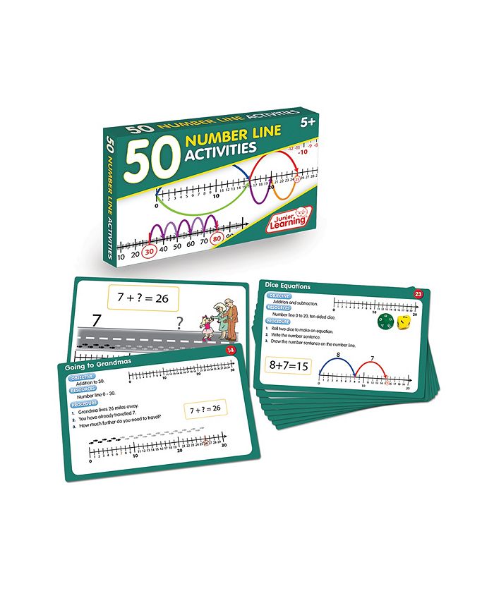 Junior Learning 50 Number Line Activities Learning Set - Mycitystee