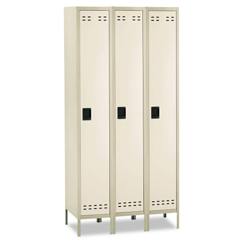 Safco Single-Tier， Three-Column Locker， 36w x 18d x 78h， Two-Tone Tan (5525TN) - Mycitystee