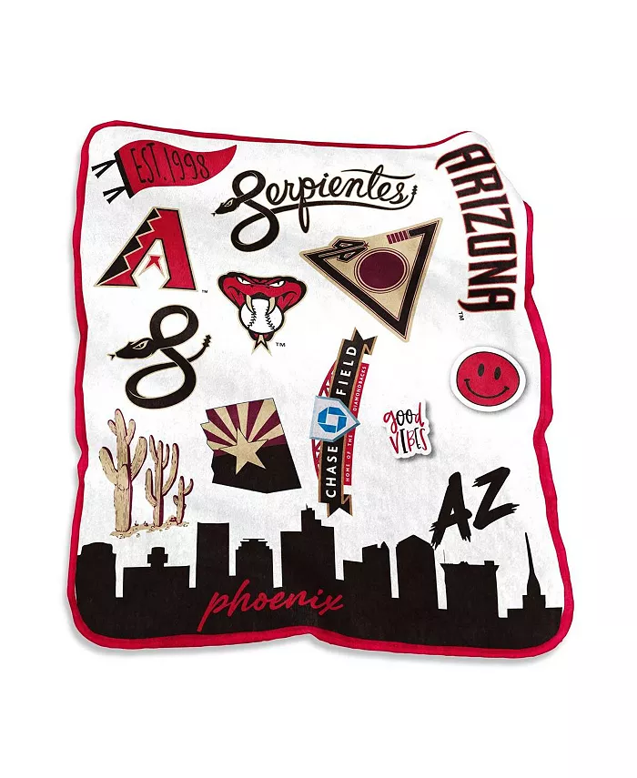Logo Brands Arizona Diamondbacks 50'' x 60'' Native Raschel Plush Throw Blanket - Mycitystee