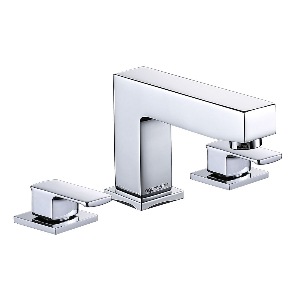 Aquaterior Widespread Bathroom Faucet 3-Hole 2-Handle 4