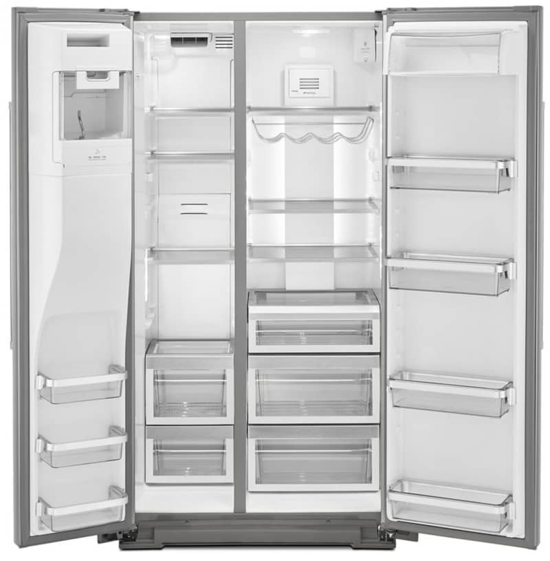 KitchenAid ADA 19.9 Cu. Ft. PrintShield Stainless Steel Counter-Depth Side-By-Side Refrigerator With Exterior Ice And Water Dispenser - Mycitystee