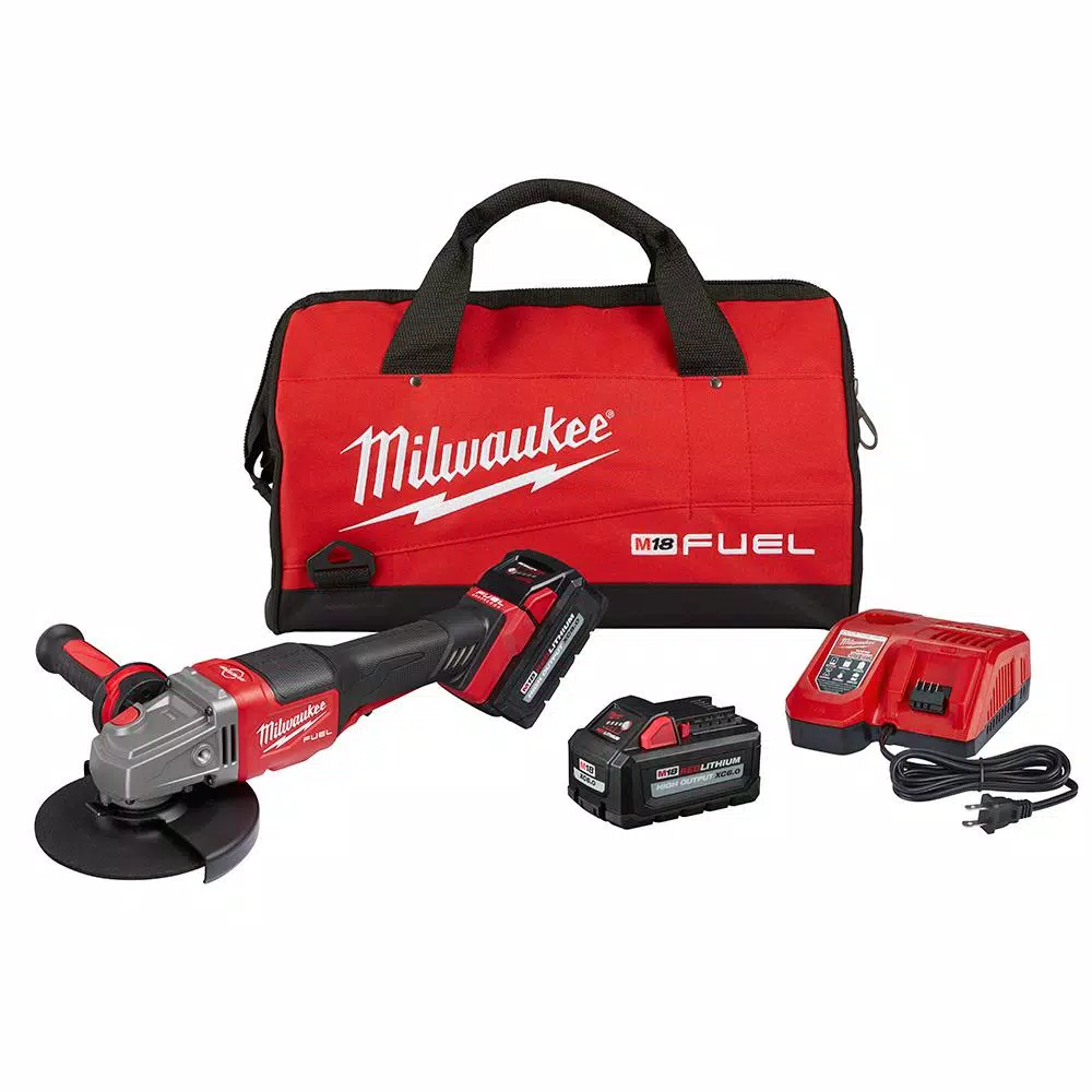 Milwaukee M18 FUEL 18-Volt Lithium-Ion Brushless Cordless 4-1/2 in./6 in. Grinder with Paddle Switch Kit and Two 6.0 Ah Battery and#8211; XDC Depot - Mycitystee