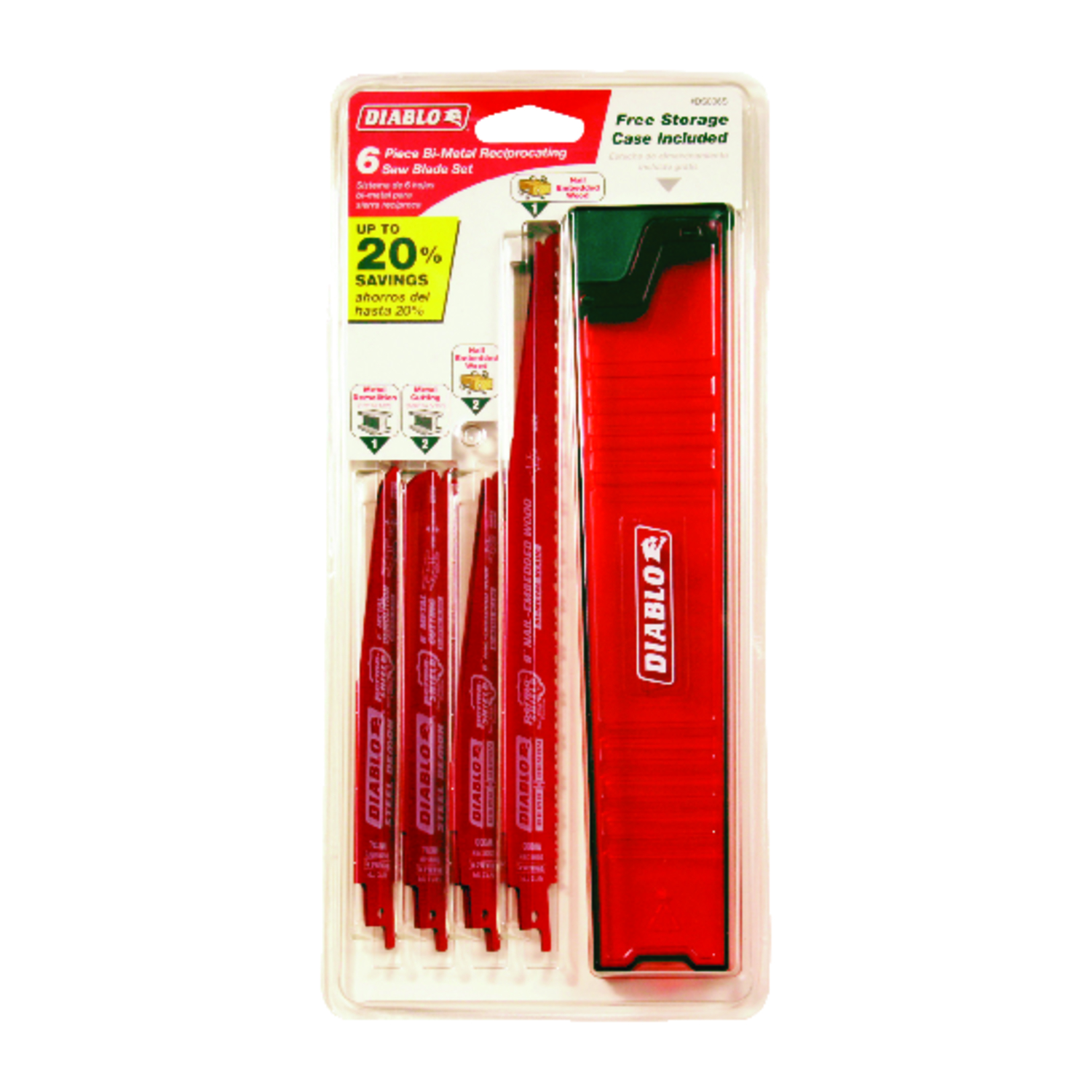 Diablo 6 and 9 in. Bi-Metal Reciprocating Saw Blade Set Multi TPI 6 pc - Mycitystee