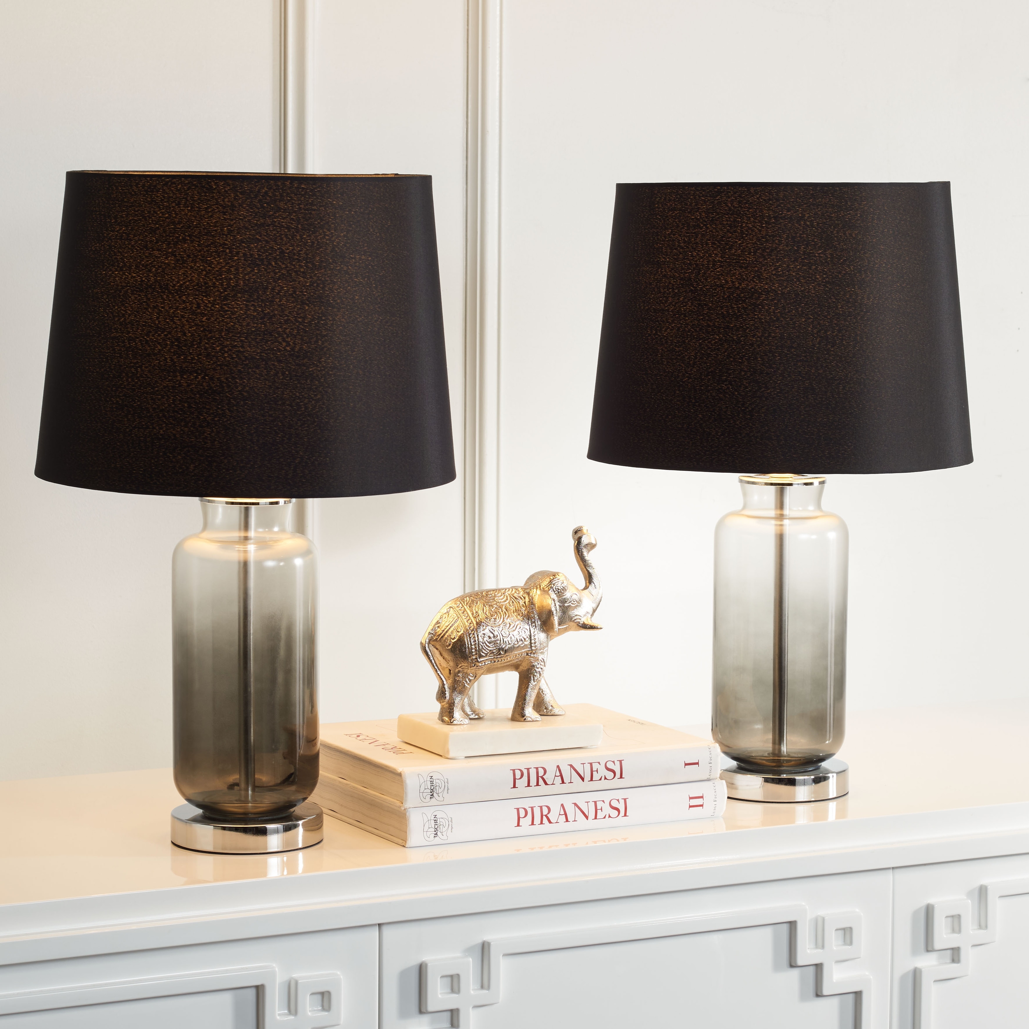 SAFAVIEH Lighting Kelsia 21-inch Ombre Glass LED Table Lamp (Set of 2) - 14.2