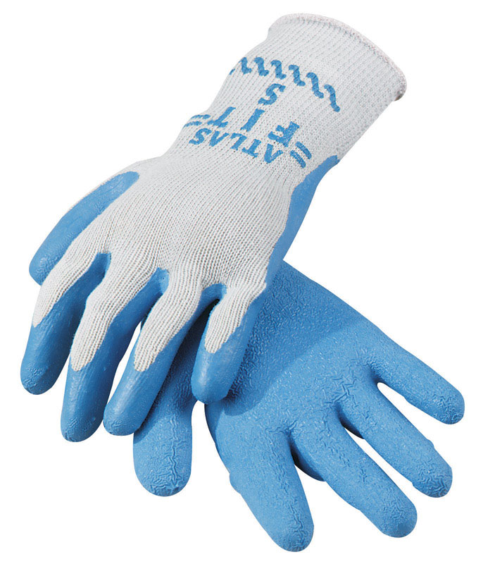 Atlas Fit Unisex Indoor/Outdoor Coated Work Gloves Blue/Gray XL 1 pair - Mycitystee
