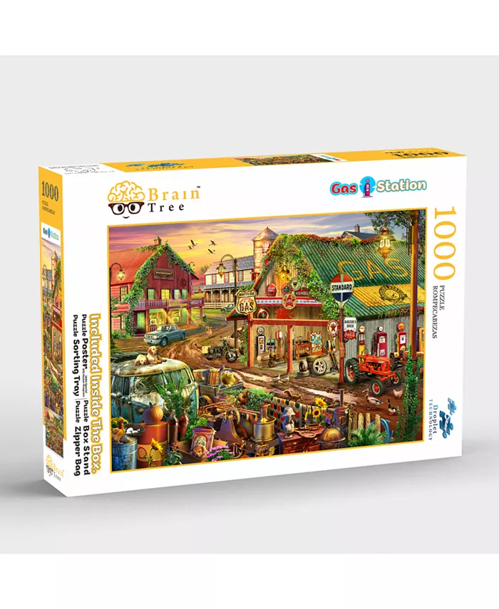 Brain Tree Games Gas Station 1000 Piece Jigsaw Puzzle - Mycitystee