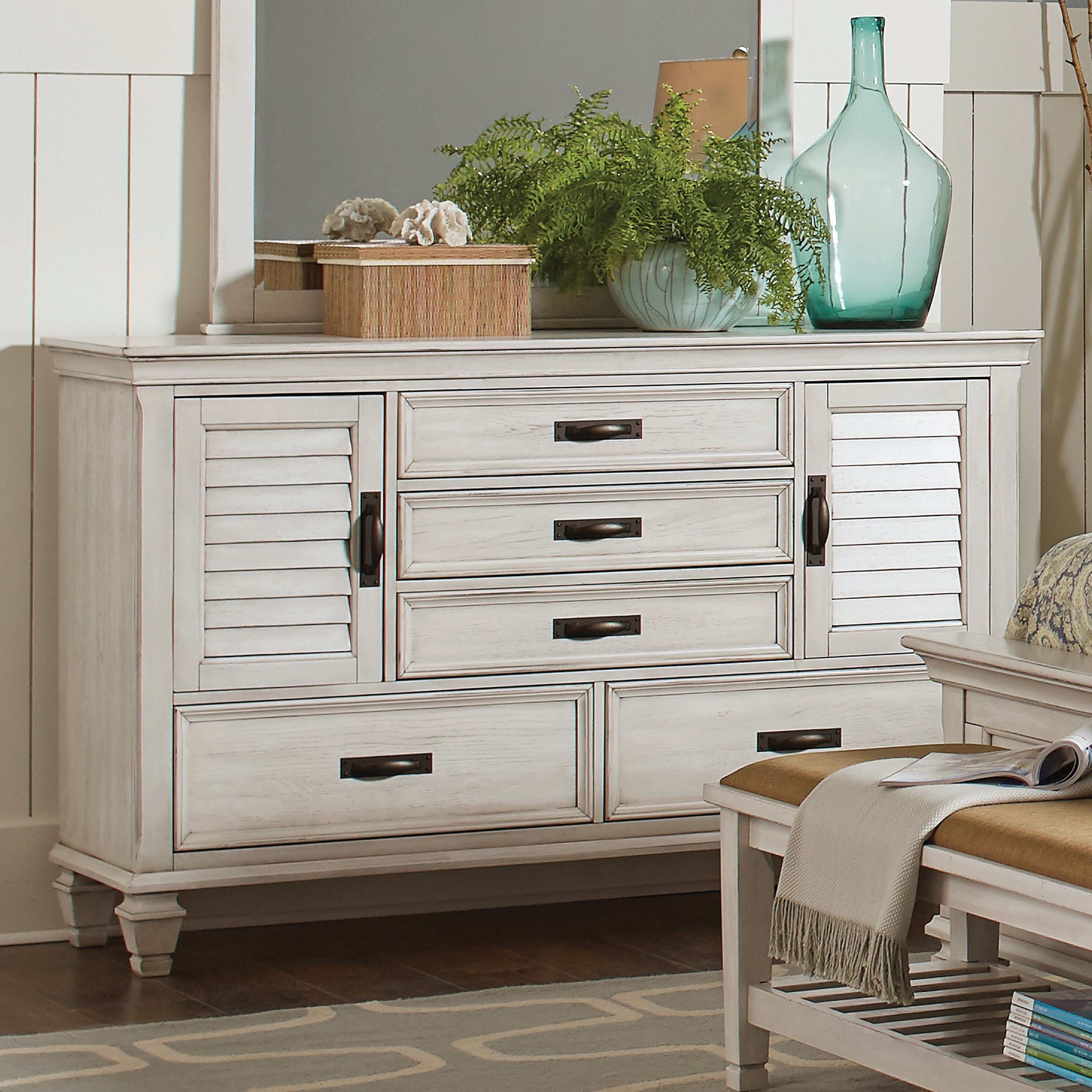 Coaster Furniture Franco Antique White 5-drawer Dresser - - 20875364 - Mycitystee